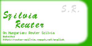 szilvia reuter business card